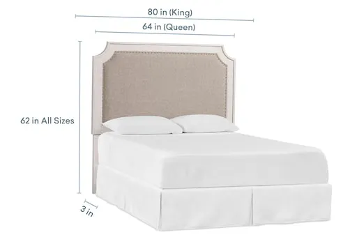 Bassett 2968-H163 Ventura Upholstered King Headboard Shell White Bassett 2968-H163 Ventura Upholstered King Headboard Shell White