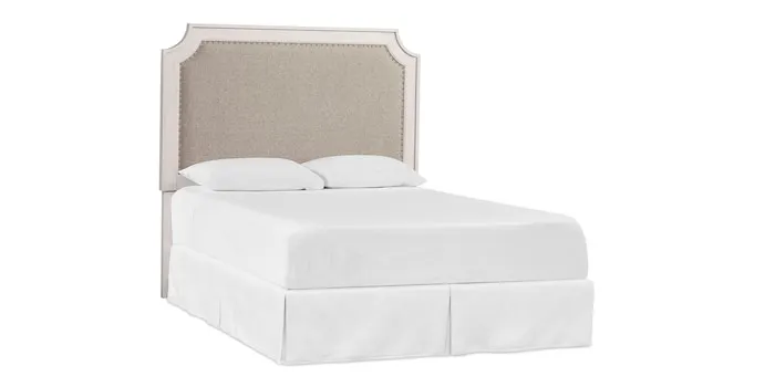 Bassett 2968-H163 Ventura Upholstered King Headboard Shell White