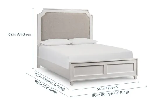 Bassett 2968-K153 Ventura Upholstered Queen Bed Shell White Bassett 2968-K153 Ventura Upholstered Queen Bed Shell White