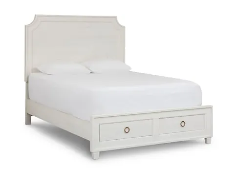 Bassett 2968-KS56 Ventura Panel Queen Storage Bed Shell White Bassett 2968-KS56 Ventura Panel Queen Storage Bed Shell White