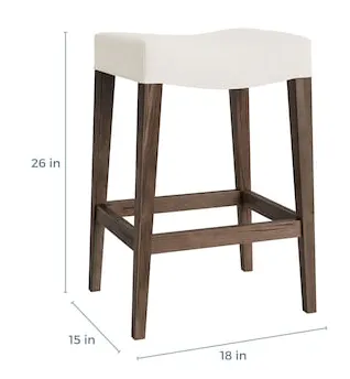 Bassett 4121-0388L Vail Saddle Counter Stool Bassett 4121-0388L Vail Saddle Counter Stool