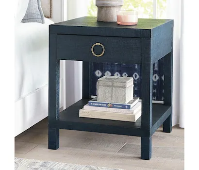 Bassett 6R68-0665Z Ventura Raffia End Table Pacific Blue Bassett 6R68-0665Z Ventura Raffia End Table Pacific Blue