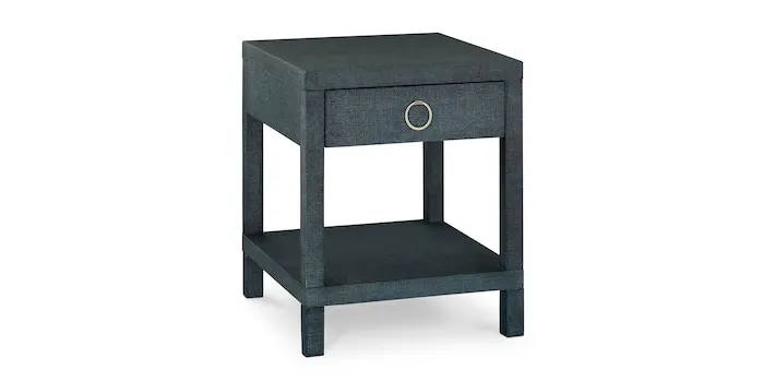 Bassett Furniture 6R68-0665Z Ventura Raffia End Table Pacific Blue