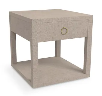 Bassett 6R68-G665Z Ventura Raffia End Table Sand Grey Bassett 6R68-G665Z Ventura Raffia End Table Sand Grey
