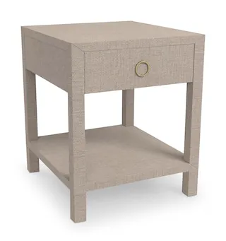 Bassett 6R68-G665Z Ventura Raffia End Table Sand Grey Bassett 6R68-G665Z Ventura Raffia End Table Sand Grey