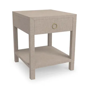 Bassett 6R68-G665Z Ventura Raffia End Table Sand Grey Bassett 6R68-G665Z Ventura Raffia End Table Sand Grey