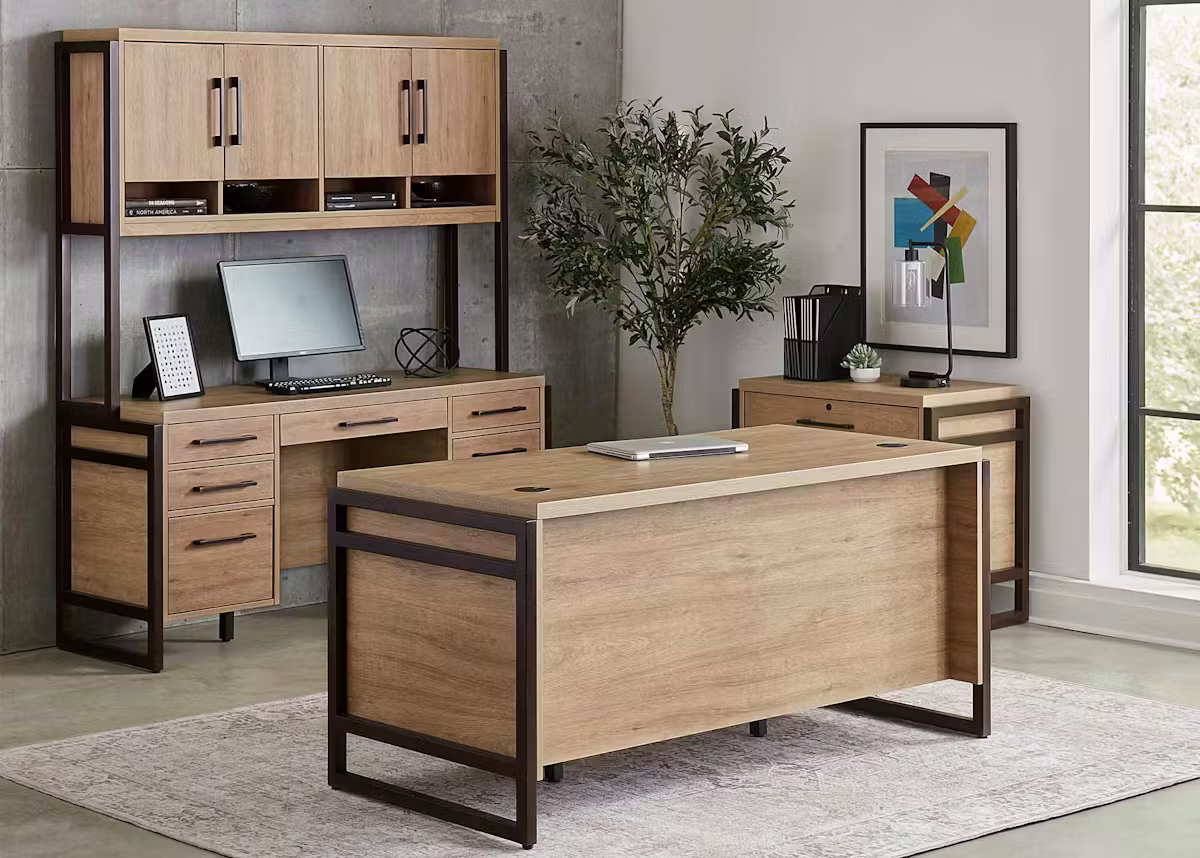 Martin Furniture IMMN680M 66″ W Double Pedestal Desk Martin Furniture IMMN680M 66″ W Double Pedestal Desk