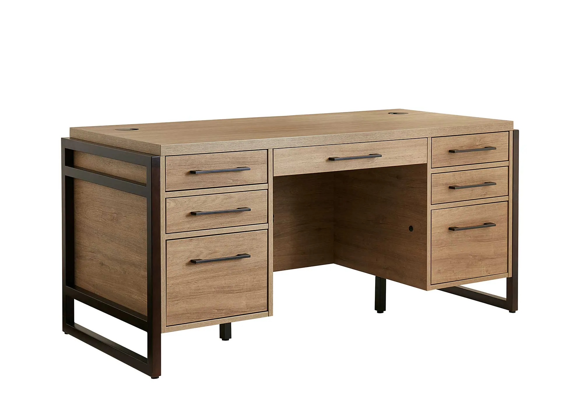 Martin Furniture IMMN680M 66″ W Double Pedestal Desk
