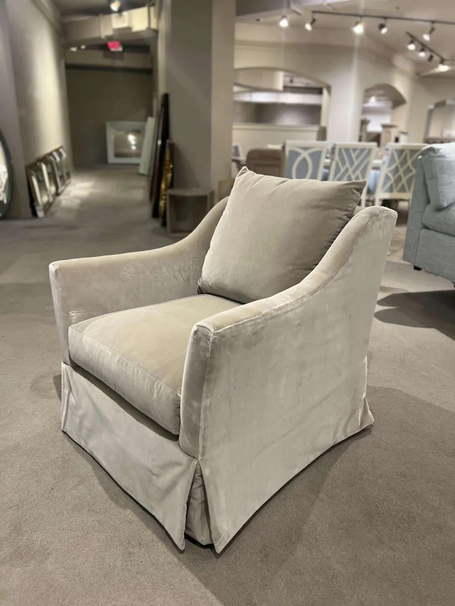 Highland House 2619SW/120 Atwood Skirted Swivel Chair Highland House 2619SW/120 Atwood Skirted Swivel Chair