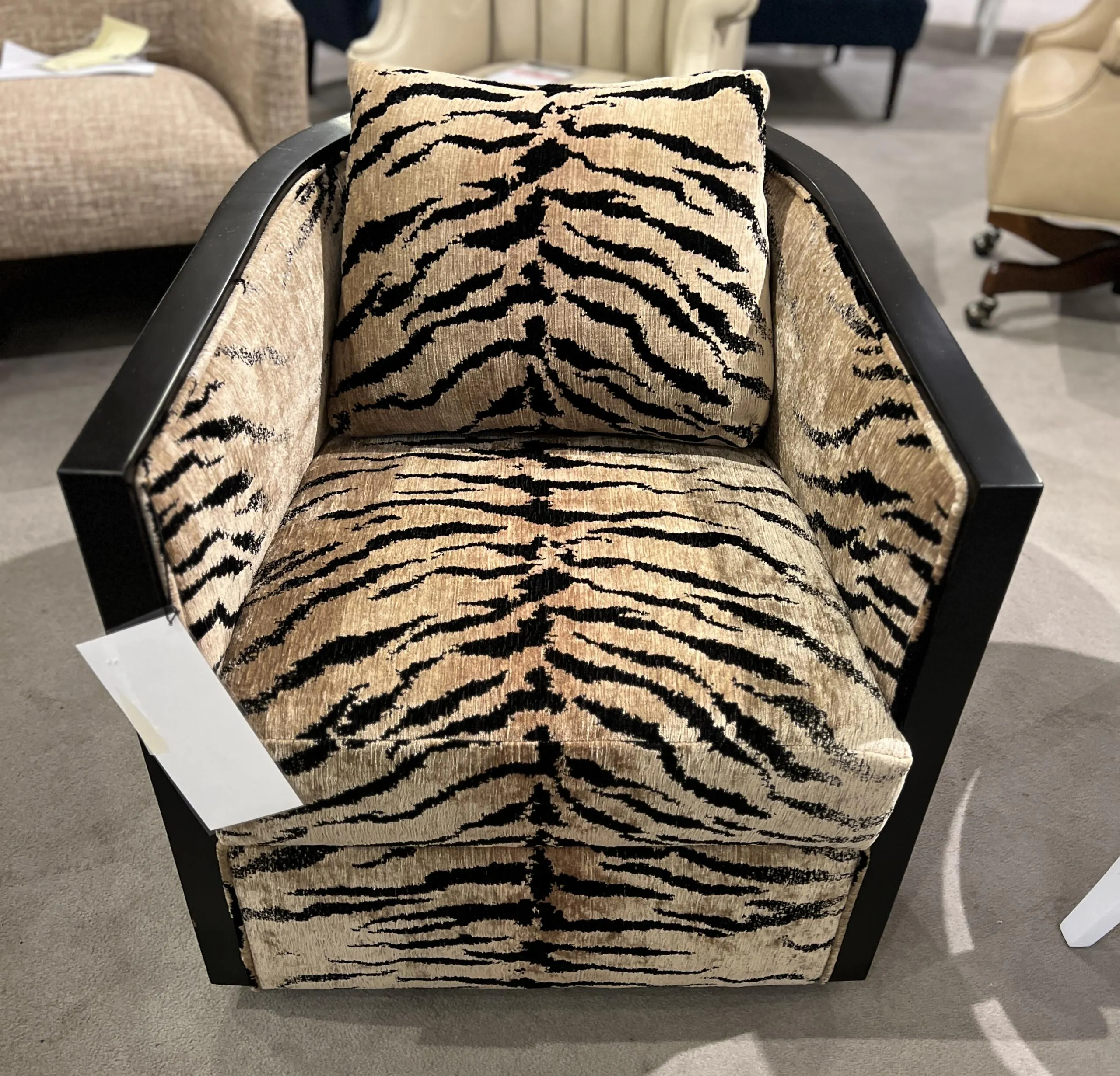 Hancock and Moore CJ6817-S/704 Giancarlos Barrel Swivel Chair at Factory Outlets by Hickory Park