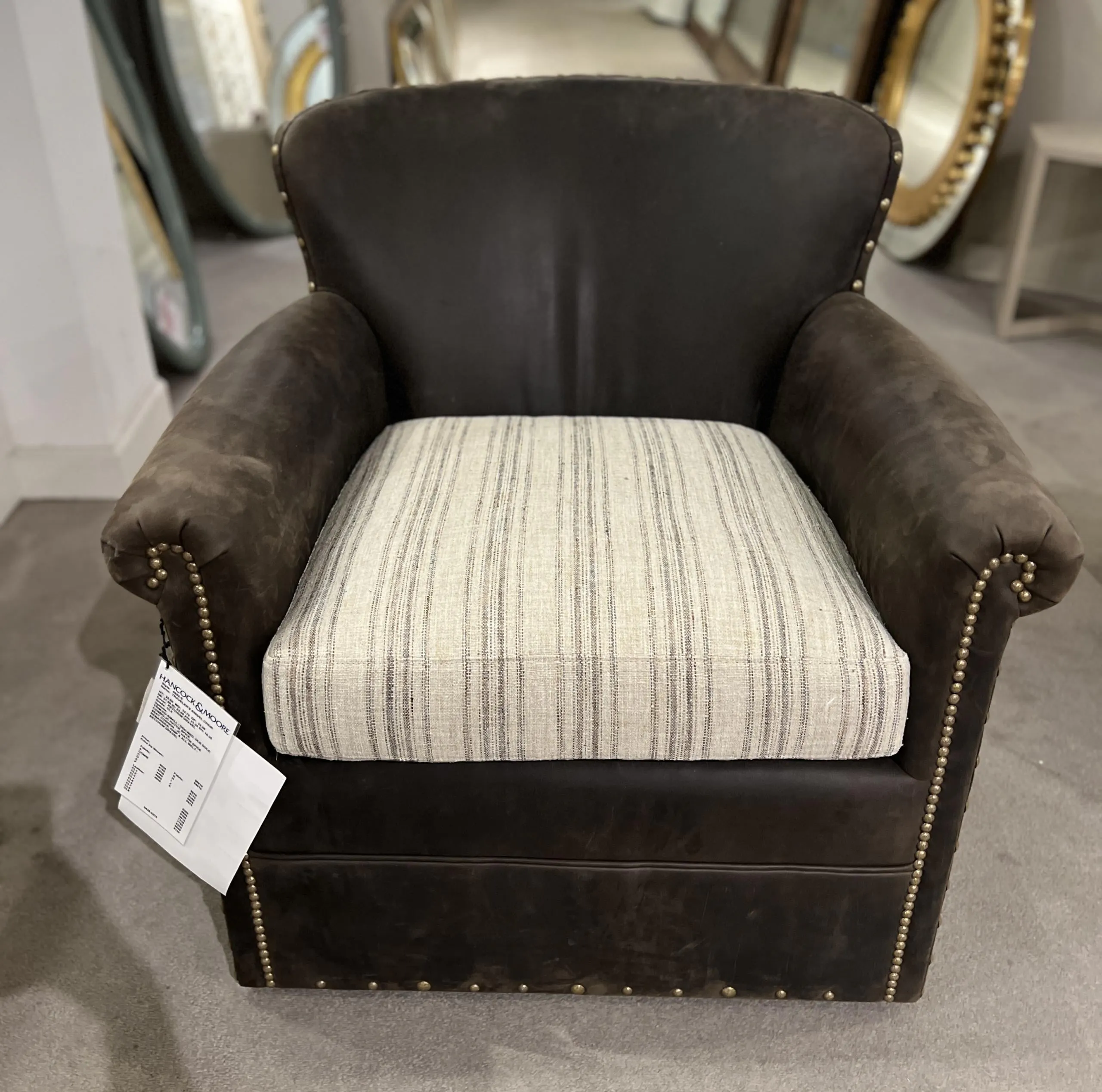 Hancock and Moore 5852-S/436 Traveler’s Swivel Chair at Factory Outlets by Hickory Park