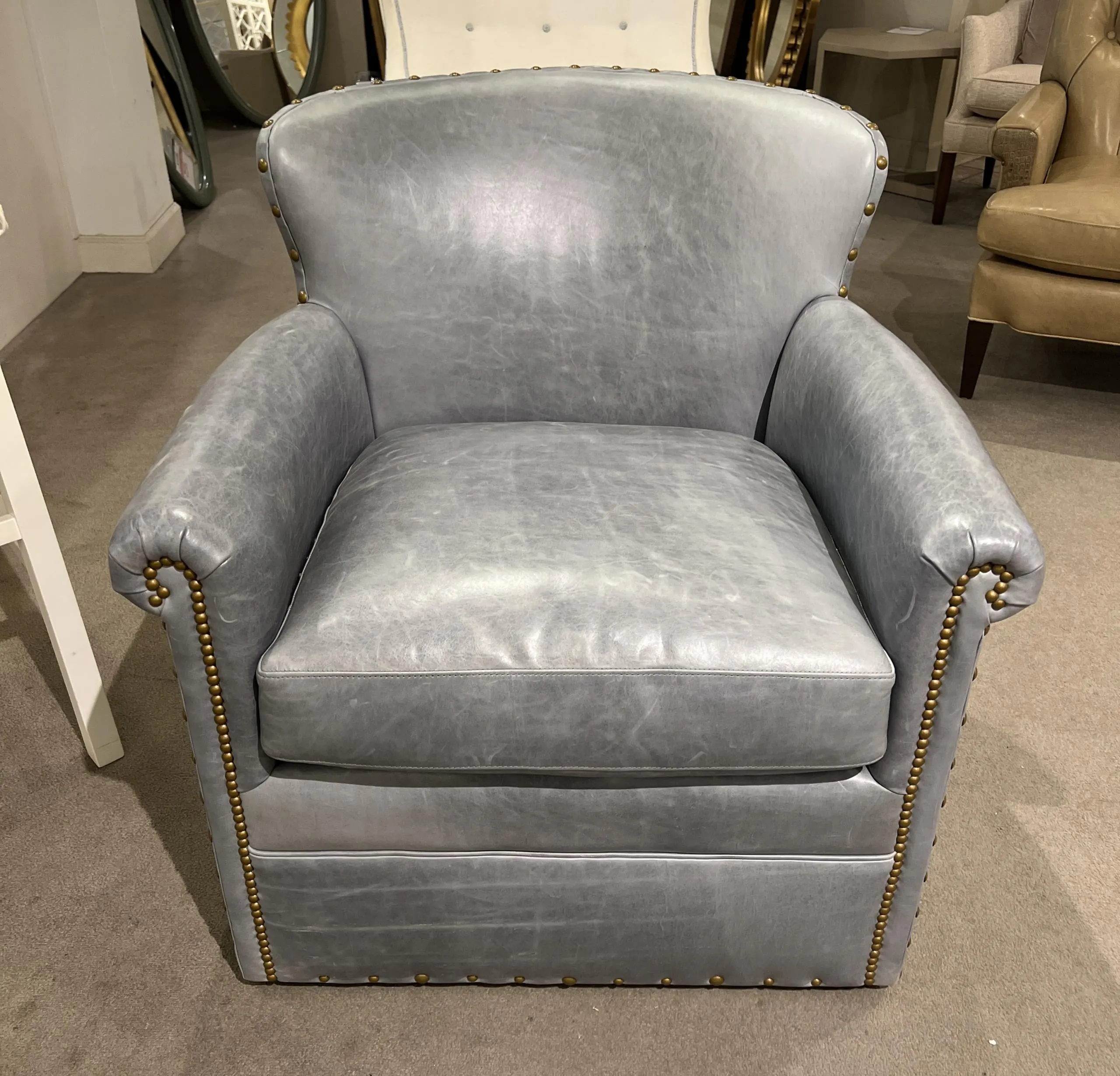 Hancock and Moore 5852-S/765 Traveler’s Swivel Chair at Factory Outlets by Hickory Park