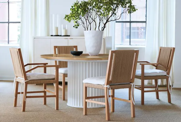 Hickory Chair HC1346-70W Landers Dining Table Top and Base Hickory Chair HC1346-70W Landers Dining Table Top and Base