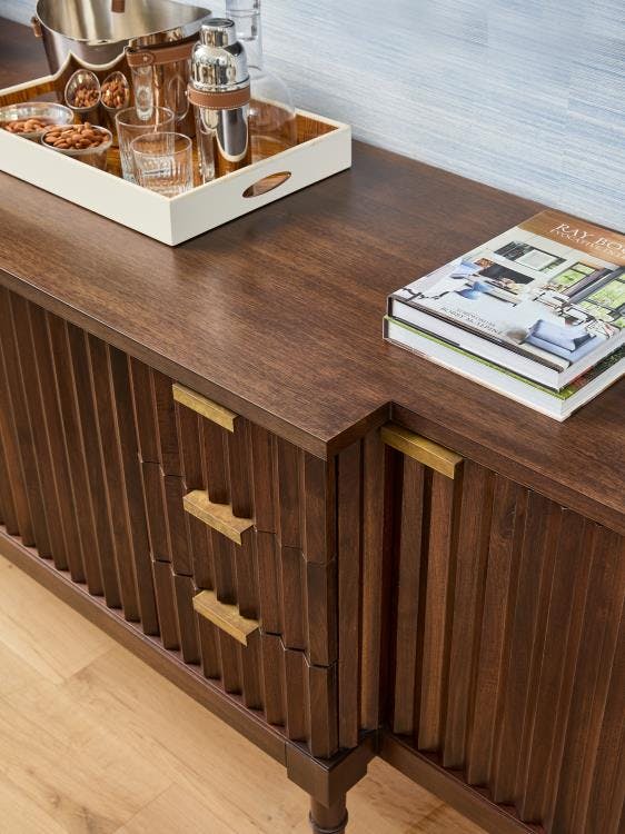 Hickory Chair HC7245-71W Plaited Buffet with Wood Top Hickory Chair HC7245-71W Plaited Buffet with Wood Top