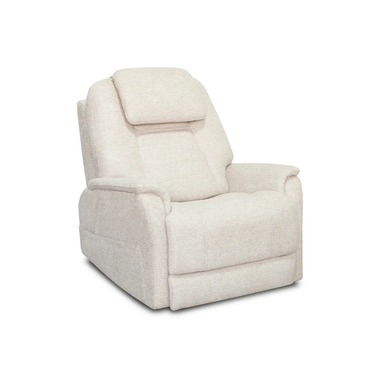 Flexsteel 1073-51P5-35811 Zecliner Model 3+ Petite Fabric Power Sleep Chair with Power Headrest, Lumbar, Heat & Massage
