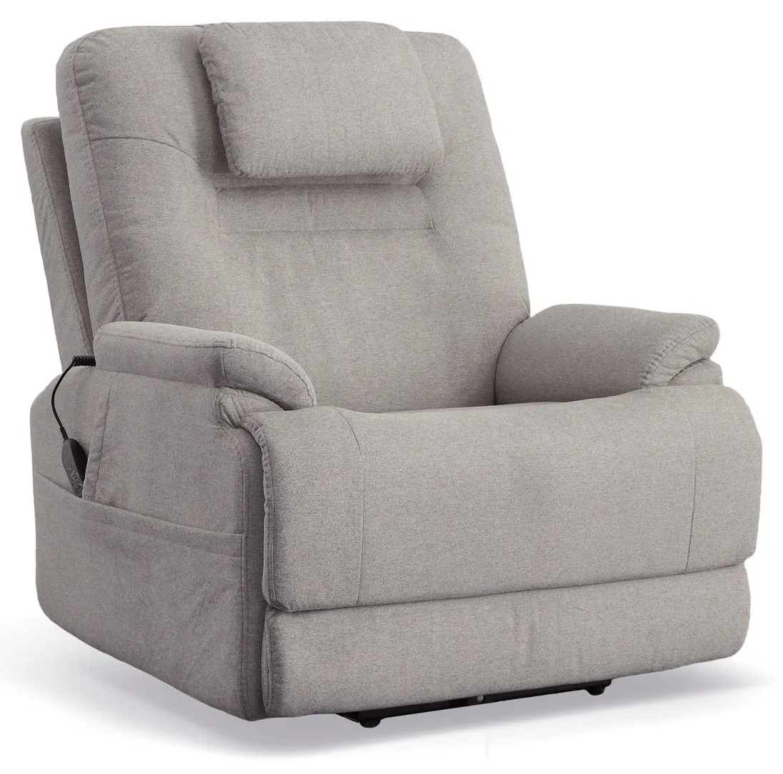 Flexsteel 1092-55P5-35201 Zecliner Model 2+ Dove Fabric Power Lift Sleep Recliner with Power Headrest, Lumbar, Heat & Massage Flexsteel 1092-55P5-35201 Zecliner Model 2+ Dove Fabric Power Lift Sleep Recliner with Power Headrest, Lumbar, Heat & Massage