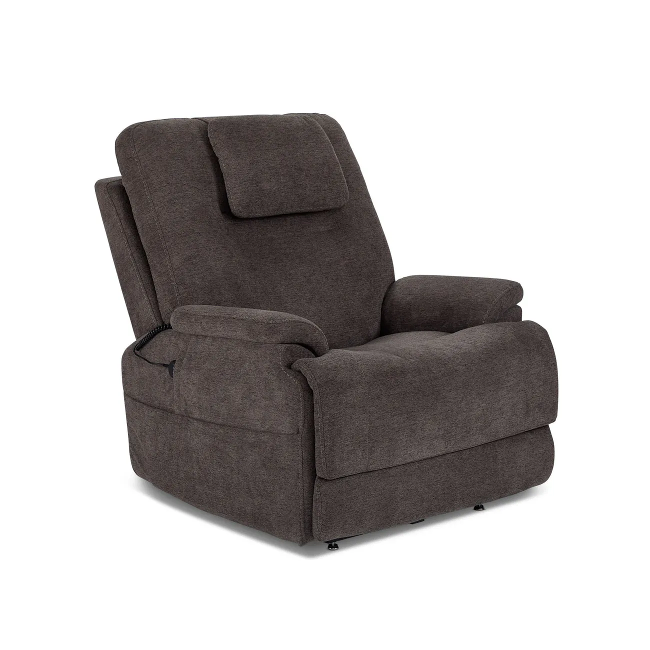 Flexsteel 1092-55P5-35804 Zecliner Model 2+ Umber Fabric Power Lift Sleep Recliner with Power Headrest, Lumbar, Heat & Massage