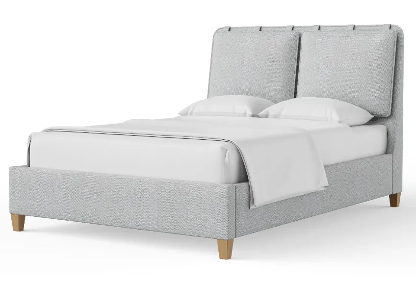 Vaughan Bassett 852-551H-155H-822H-404 Nordhaven Queen Upholstered Bed Blue Mist Clear Maple Vaughan Bassett 852-551H-155H-822H-404 Nordhaven Queen Upholstered Bed Blue Mist Clear Maple