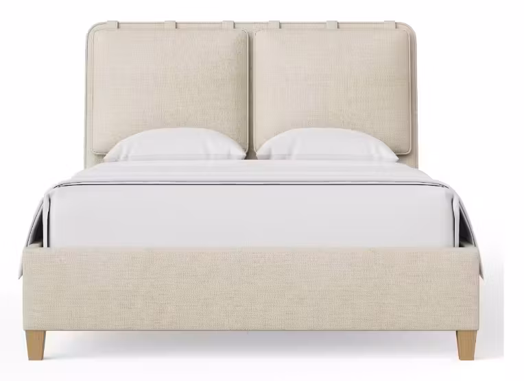 Vaughan Bassett 852-551K-155K-822K-404 Nordhaven Queen Upholstered Bed Sandstone Clear Maple Vaughan Bassett 852-551K-155K-822K-404 Nordhaven Queen Upholstered Bed Sandstone Clear Maple