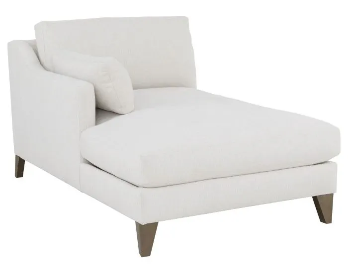 Fairfield 2715-27 Left Arm Facing Chaise One Back over One Seat with Tapered Legs