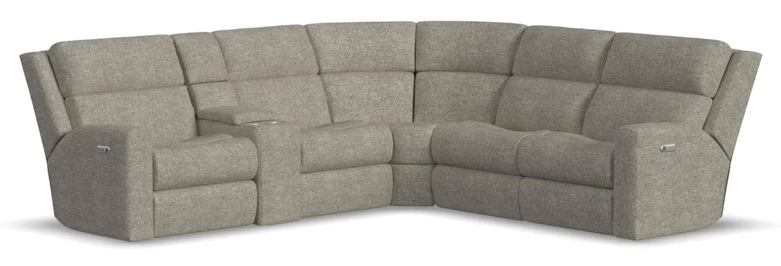 Flexsteel 2805-SECTPH Score Fabric Power Reclining Sectional with Power Headrest & Lumbar Flexsteel 2805-SECTPH Score Fabric Power Reclining Sectional with Power Headrest & Lumbar