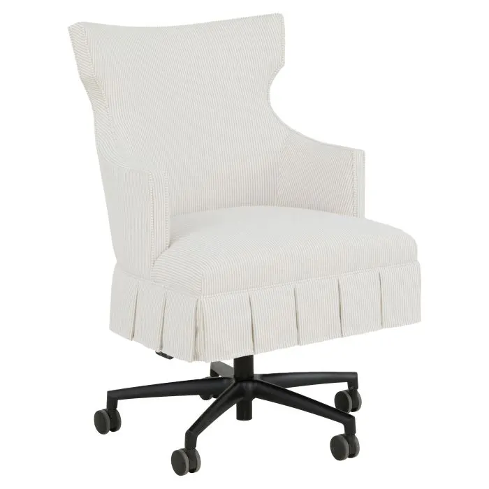 Fairfield 6162-35-4 Lockhart Executive Desk Chair with Half Skirt and Matte Black Base