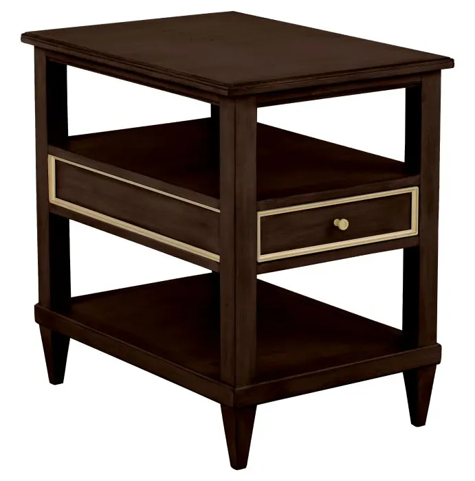 Fairfield 8010-90-M Linea Rectangle One Drawer Open End Table in Cafe Mocha Fairfield 8010-90-M Linea Rectangle One Drawer Open End Table in Cafe Mocha