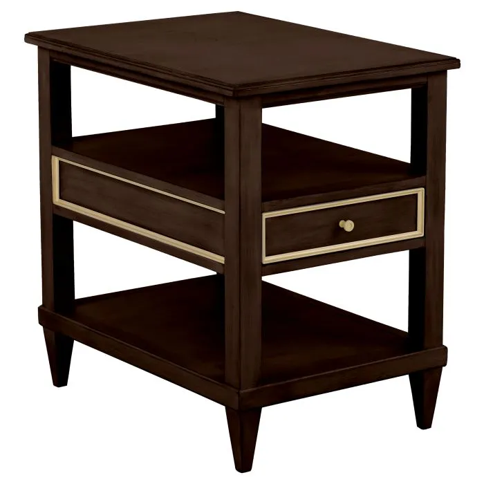 Fairfield 8010-90-M Linea Rectangle One Drawer Open End Table in Cafe Mocha Fairfield 8010-90-M Linea Rectangle One Drawer Open End Table in Cafe Mocha