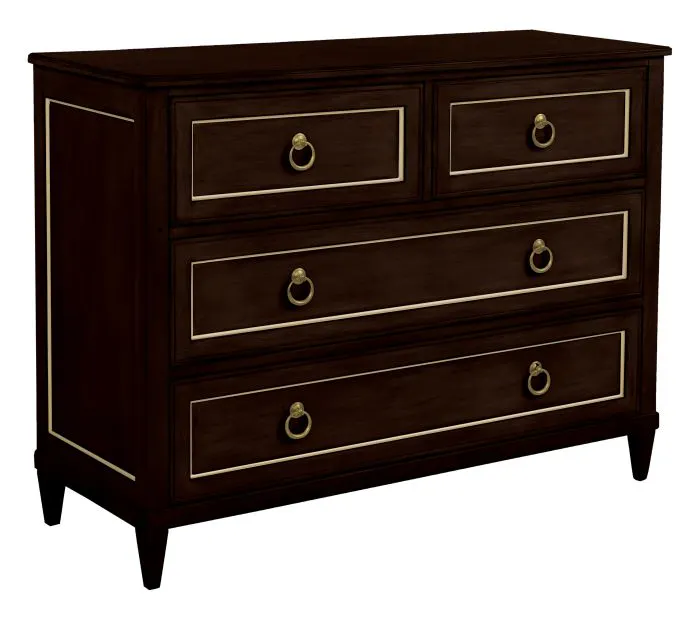 Fairfield 8010-AC-M Palazzo Four Drawer Chest - Cafe Mocha Fairfield 8010-AC-M Palazzo Four Drawer Chest - Cafe Mocha