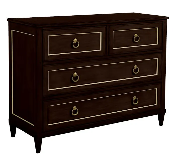 Fairfield 8010-AC-M Palazzo Four Drawer Chest - Cafe Mocha Fairfield 8010-AC-M Palazzo Four Drawer Chest - Cafe Mocha
