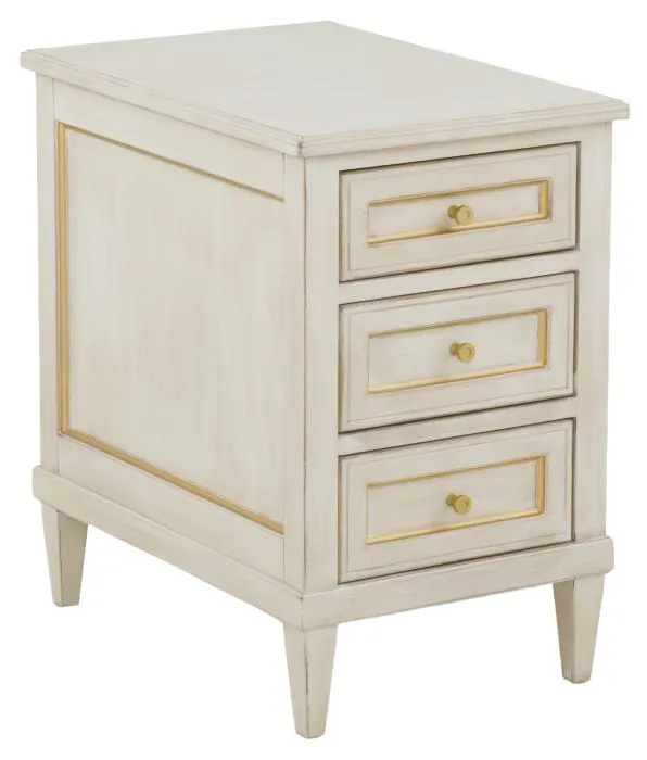 Fairfield 8010-CS-C Linea Three Drawer End Table - Champagne Mist Fairfield 8010-CS-C Linea Three Drawer End Table - Champagne Mist