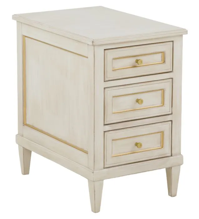 Fairfield 8010-CS-C Linea Three Drawer End Table - Champagne Mist Fairfield 8010-CS-C Linea Three Drawer End Table - Champagne Mist