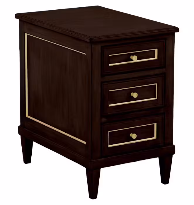 Fairfield 8010-CS-M Linea Three Drawer End Table - Cafe Mocha Fairfield 8010-CS-M Linea Three Drawer End Table - Cafe Mocha