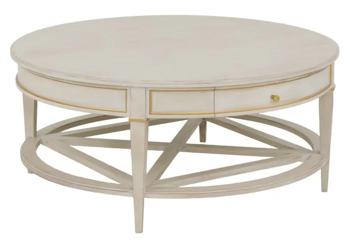 Fairfield 8010-CT-C Linea Round One Drawer Cocktail Table Fairfield 8010-CT-C Linea Round One Drawer Cocktail Table