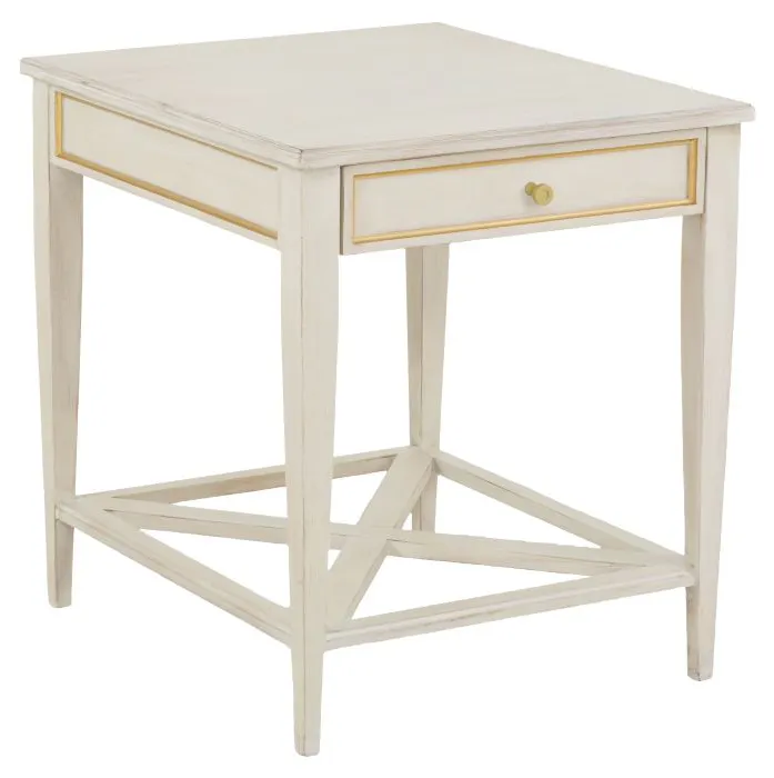 Fairfield 8010-ET-C Linea Rectangular One Drawer End Table in Champagne Mist Fairfield 8010-ET-C Linea Rectangular One Drawer End Table in Champagne Mist