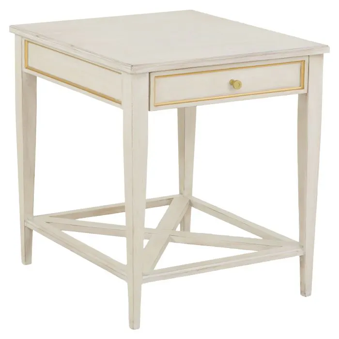 Fairfield 8010-ET-C Linea Rectangular One Drawer End Table in Champagne Mist Fairfield 8010-ET-C Linea Rectangular One Drawer End Table in Champagne Mist