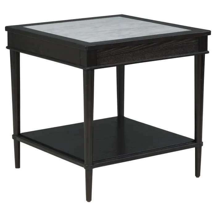 Fairfield 8164-94 Square End Table with inset White Carrera Stone top Fairfield 8164-94 Square End Table with inset White Carrera Stone top