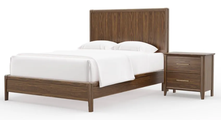 Vaughan Bassett 850-667-766-722-MS1 Nordhaven King Panel Bed Nordic Walnut Vaughan Bassett 850-667-766-722-MS1 Nordhaven King Panel Bed Nordic Walnut