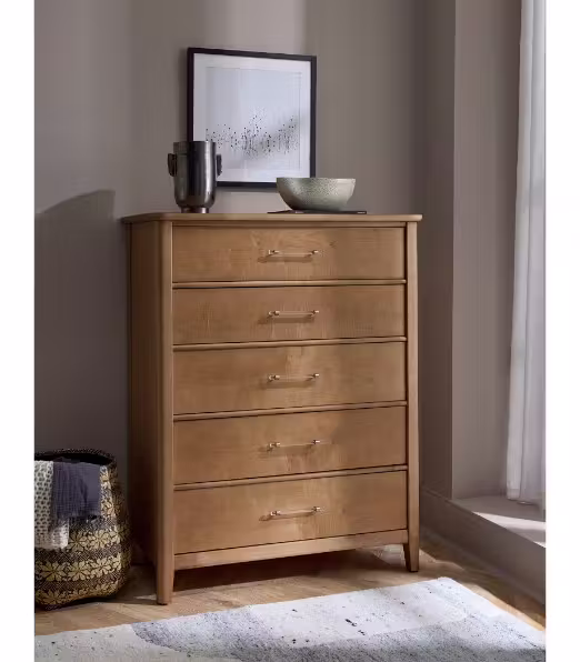 Vaughan Bassett 852-115 Nordhaven 5 Drawer Chest Clear Maple Vaughan Bassett 852-115 Nordhaven 5 Drawer Chest Clear Maple