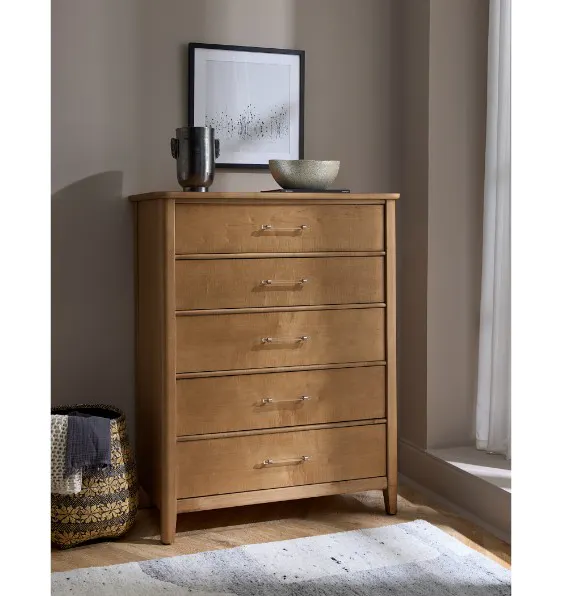 Vaughan Bassett 852-115 Nordhaven 5 Drawer Chest Clear Maple Vaughan Bassett 852-115 Nordhaven 5 Drawer Chest Clear Maple
