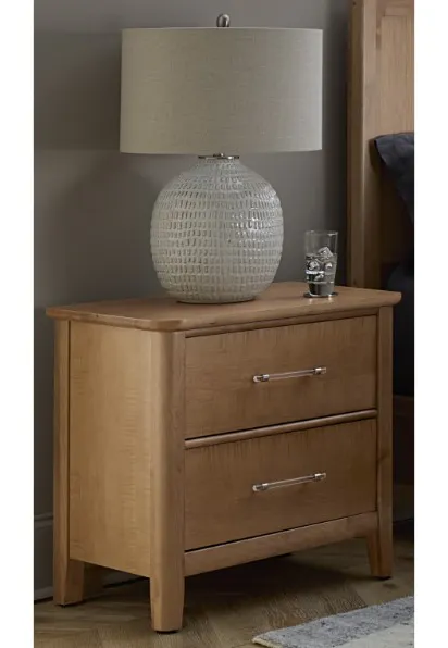 Vaughan Bassett 852-227 Nordhaven 2 Drawer Nightstand Clear Maple Vaughan Bassett 852-227 Nordhaven 2 Drawer Nightstand Clear Maple