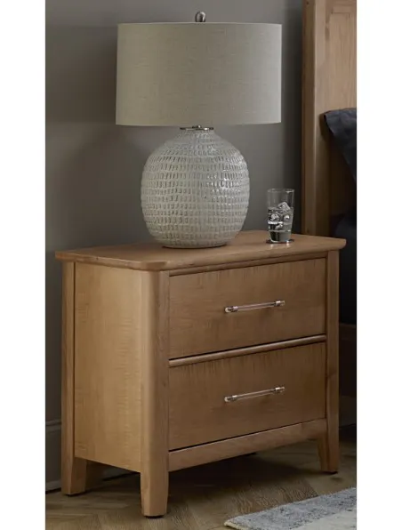 Vaughan Bassett 852-227 Nordhaven 2 Drawer Nightstand Clear Maple Vaughan Bassett 852-227 Nordhaven 2 Drawer Nightstand Clear Maple