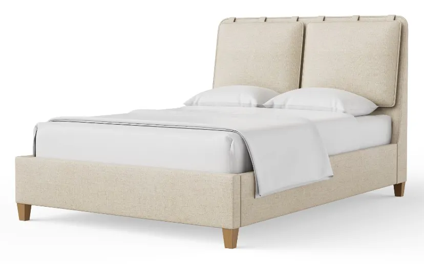 Vaughan Bassett 853-661P-166P-822P-404 Nordhaven King Upholstered Bed Pure White Two Tone Vaughan Bassett 853-661P-166P-822P-404 Nordhaven King Upholstered Bed Pure White Two Tone