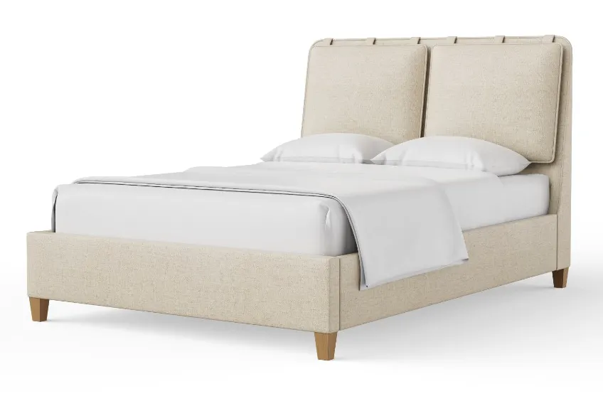 Vaughan Bassett 853-661P-166P-822P-404 Nordhaven King Upholstered Bed Pure White Two Tone Vaughan Bassett 853-661P-166P-822P-404 Nordhaven King Upholstered Bed Pure White Two Tone