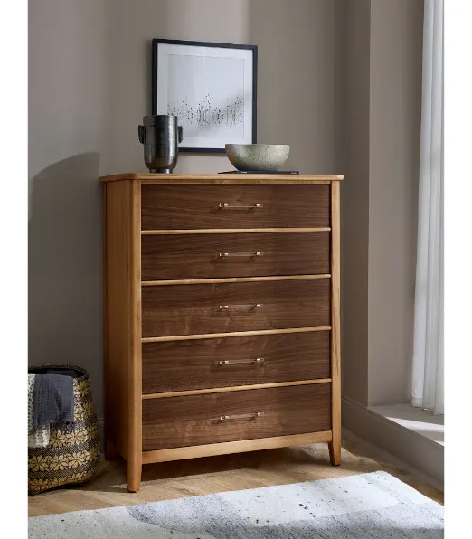 Vaughan Bassett 853-115 Nordhaven 5 Drawer Chest Two Tone Vaughan Bassett 853-115 Nordhaven 5 Drawer Chest Two Tone