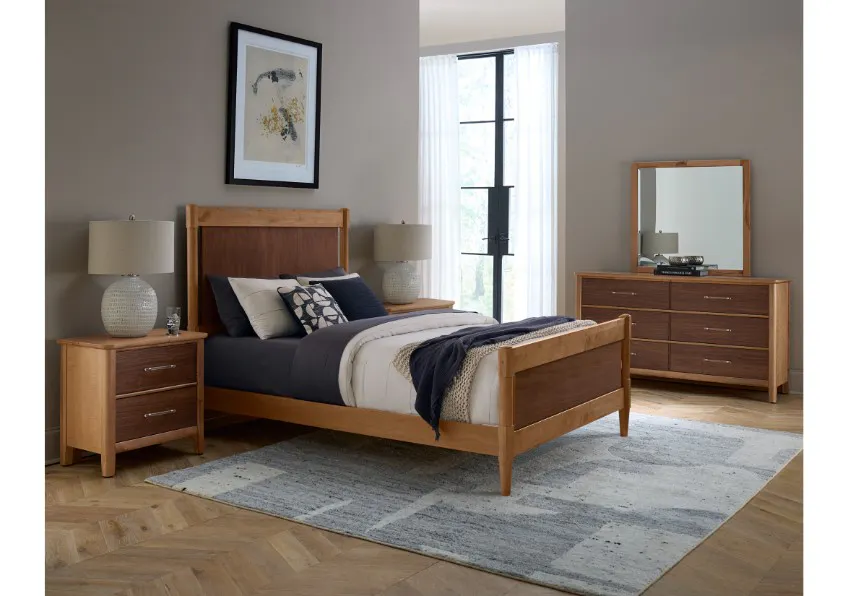 Vaughan Bassett 853-669-966-922-MS1 Nordhaven King Poster Bed Two Tone