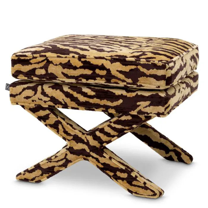 Eichholtz A120575 Stool Cordoba in Tigris Brown