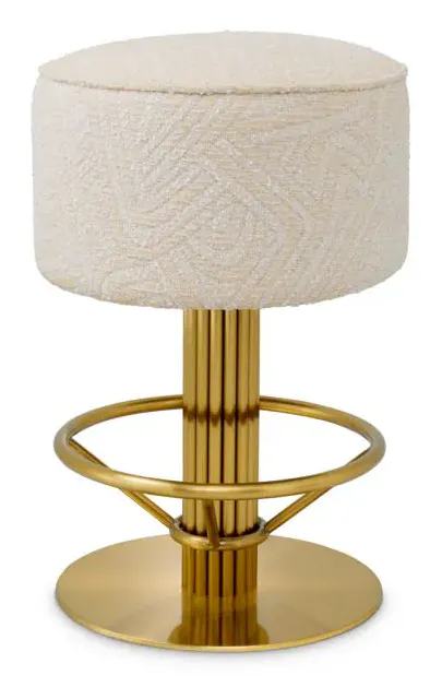 Eichholtz A120862 Counter Stool Carleton in Camari Cream Eichholtz A120862 Counter Stool Carleton in Camari Cream