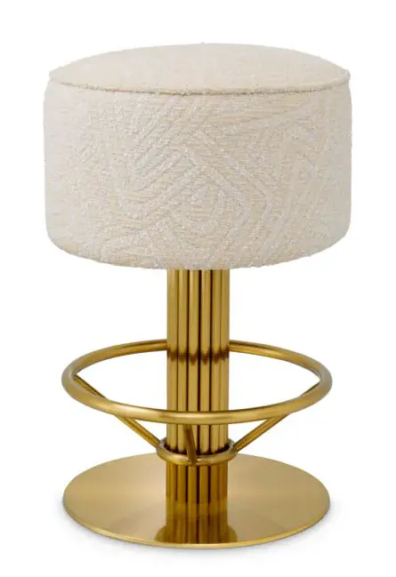 Eichholtz A120862 Counter Stool Carleton in Camari Cream Eichholtz A120862 Counter Stool Carleton in Camari Cream