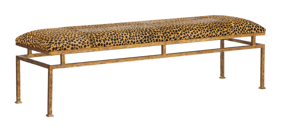 Chelsea House C10265 Leopard Metal Bench Chelsea House C10265 Leopard Metal Bench
